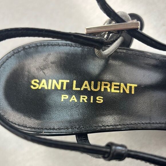 Saint Laurent Women's Black Slingback Heels - Picture 3 of 10